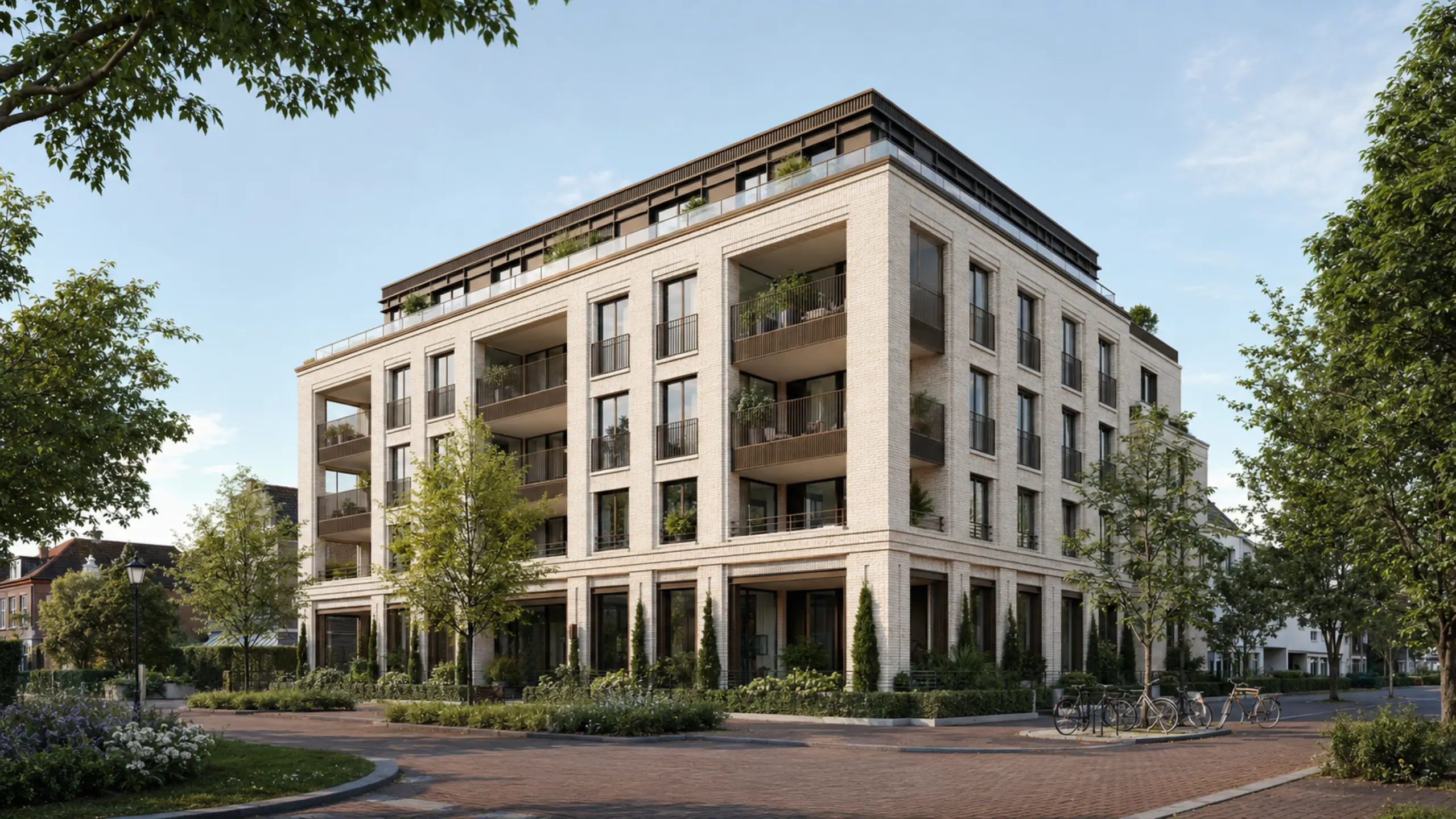 Architectural design visualisation in a natural landscape setting